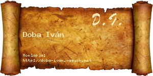 Doba Iván névjegykártya