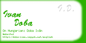 ivan doba business card